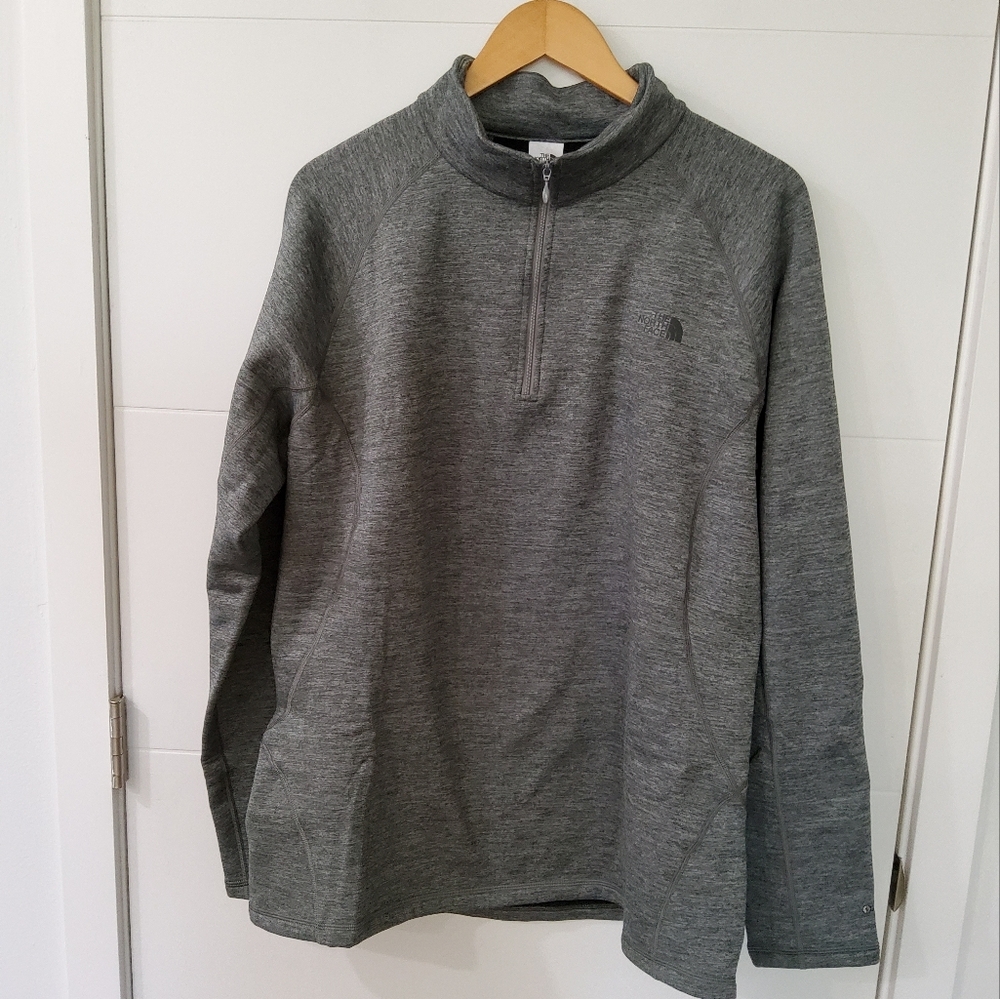 The North Face Expedition Base Gray 1/4 Zip Pullover Sweater Size XL